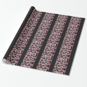 Papel De Presente Laços de Fita Estampa de Leopardo Rosa RAB Rockabi