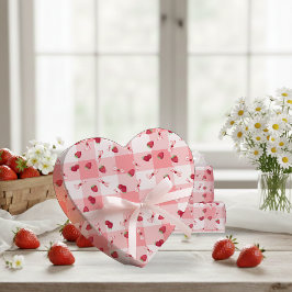 Papel De Presente Laços de Gingham Vermelho no Primeiro Aniversário