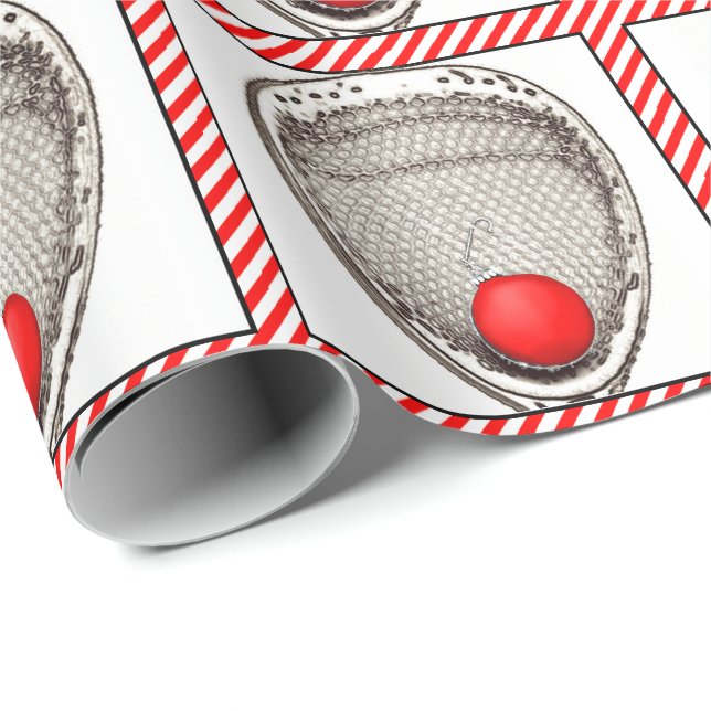 Papel De Presente Lacrosse Goalie Holiday Gift (Ponta do rolo)