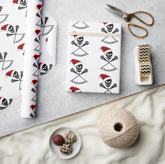 Papel De Presente Lacrosse Passa o Natal (Artesanato)