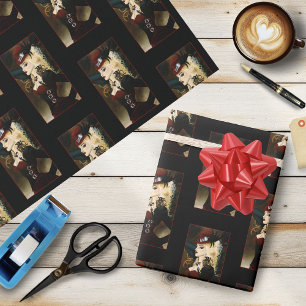 Papel De Presente Lady Steampunk Victorian Red