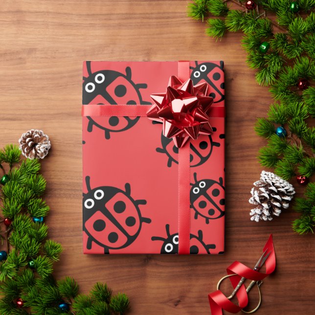 Papel De Presente ladybird E Ladybug (Presente de Natal)