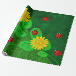 Papel De Presente Ladybug Whimsey 3D Folk Art