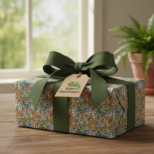 Papel De Presente lagarto florestal