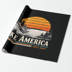 Papel De Presente Lago América 2026 Vintage