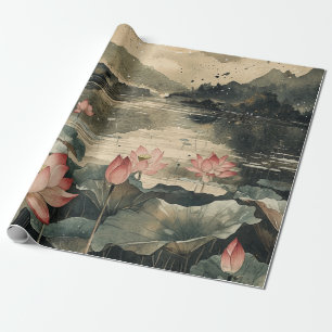 Papel De Presente Lago de Lótus ao Luar (1)