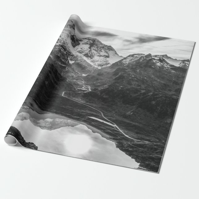 PAPEL DE PRESENTE LAGO DE MONTANHA (Desenrolado)