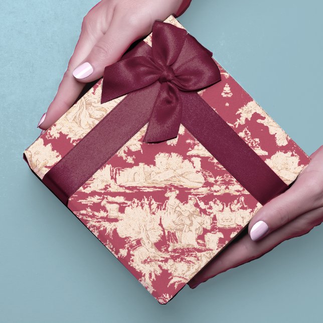 Papel De Presente Lago vermelho legendário toile de jouy (Criador carregado)