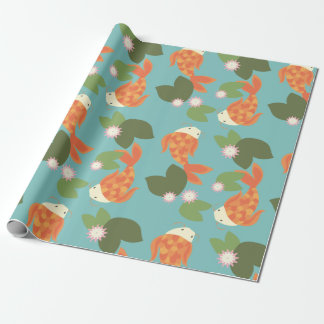 Papel De Presente Lagoa azul de Koi