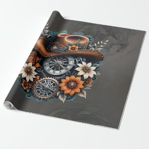 Papel De Presente Lágrimas: estilo vaqueiro a vapor.