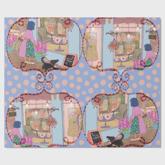 Papel De Presente LALATOWN Shopping Day Wrapping Paper 1 (Aberto)