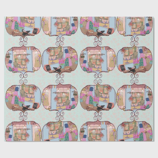 Papel De Presente LALATOWN Shopping Day Wrapping Paper 5 (Aberto)