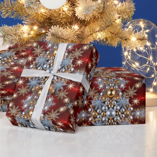 Papel De Presente Lâmpadas de Natal festivas (Feriados)