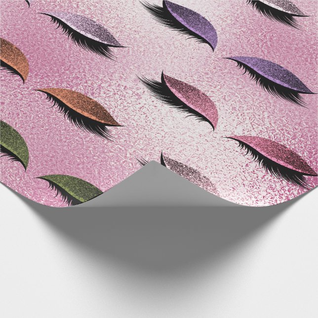 Papel De Presente Lâmpadas Luminosas Rosa Rosa Rosa Rosa, Lascadas D (Ponta)