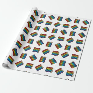 Papel De Presente Lápis de Coloração do Arco-Íris