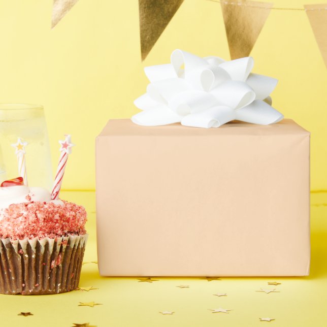Papel De Presente Laranja Claro Brilhante (Festa de aniversário)