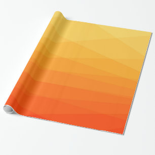 Papel De Presente Laranja E Poligonal Amarelo