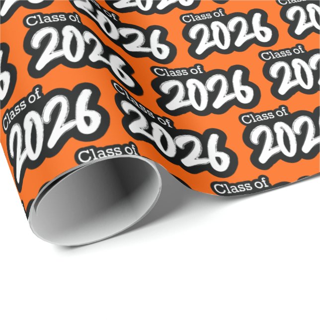 Papel De Presente Laranja-Escova Classe de Pincel de 2026 (Ponta do rolo)
