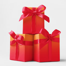 Papel De Presente Laranja Moderna e Ombre Vermelho