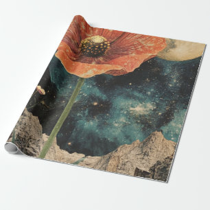 Papel De Presente Laranja Popia Sob Luz