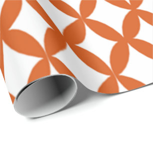 Papel De Presente Laranja Queimada no Espaço Positivo e Negativa