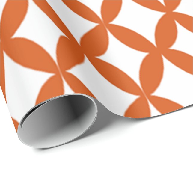 Papel De Presente Laranja Queimada no Espaço Positivo e Negativa (Ponta do rolo)