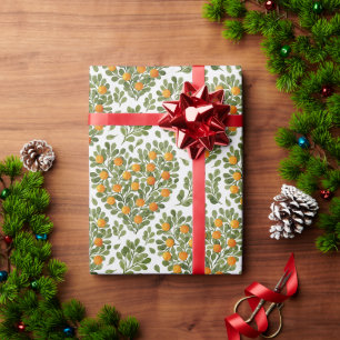 Papel De Presente Laranjas bonitas em um bosque em forma de coração