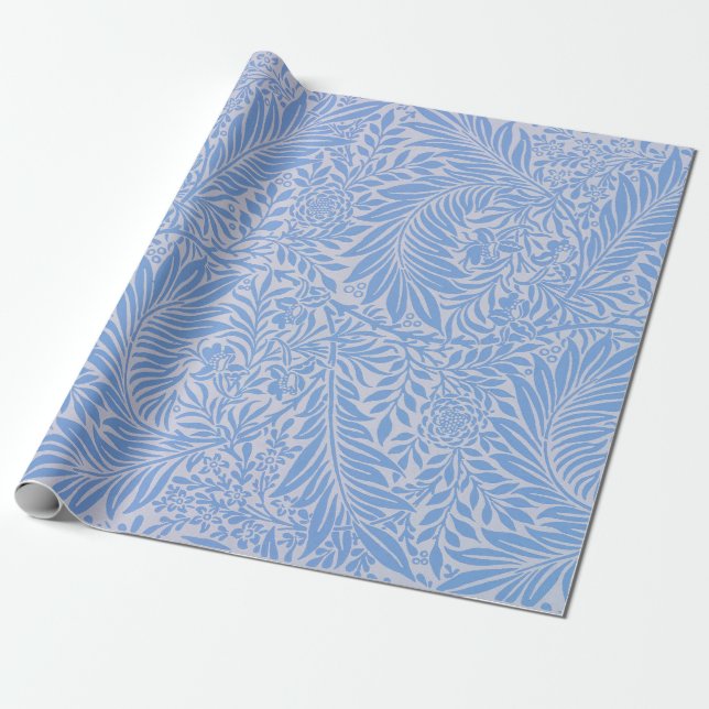 Papel De Presente Larkspur por William Morris (Desenrolado)