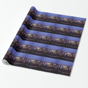 Papel De Presente Las Vegas Strip Aerial View Casino Gambling City