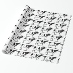 Papel De Presente Laticínios Holstein, Lápis Fresian