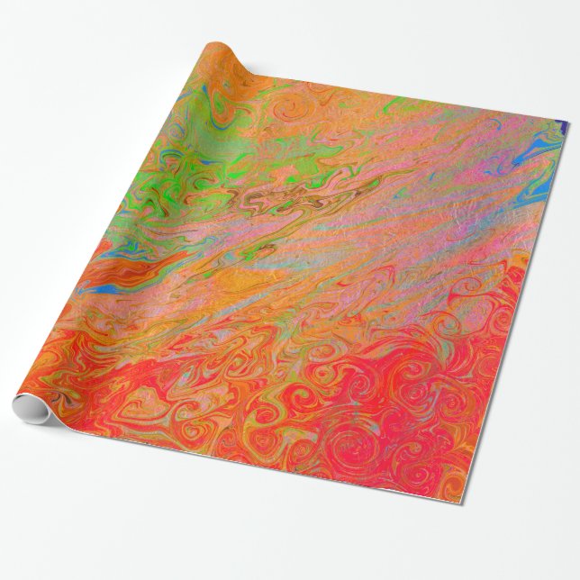 Papel De Presente Lava Flame Roaring (Desenrolado)