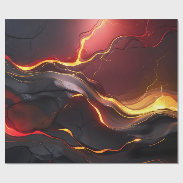 Papel De Presente Lava Flow Volcanic (Aberto)