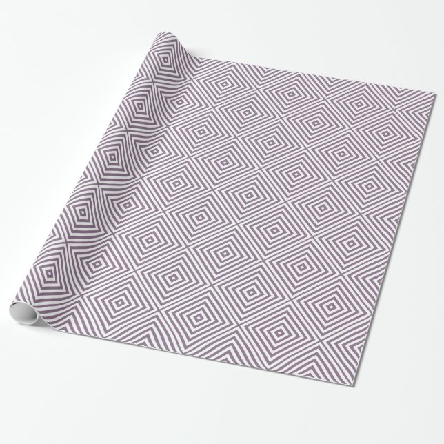 Papel De Presente Lavanda Diamond Chevron em Emporiomoffa (Desenrolado)