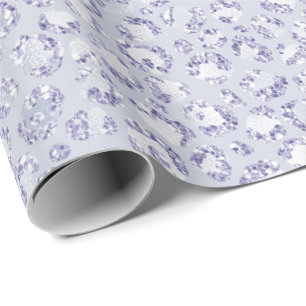 Papel De Presente Lavanda Glam Lilac Púrpura Leopardo Lápica - Len