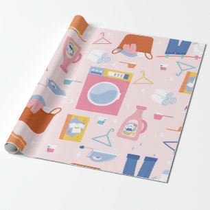 Papel De Presente lavandaria lavadora de roupa lavandaria lavandaria