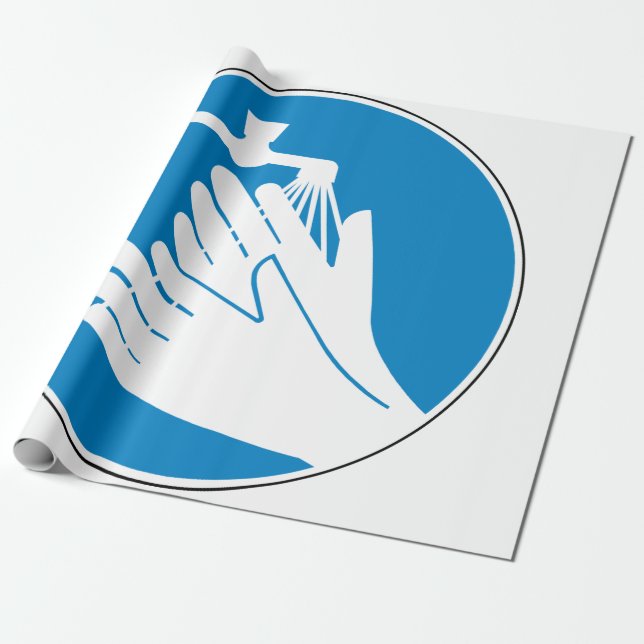 Papel De Presente Lave as mãos (saúde e segurança) (higiene) (Desenrolado)