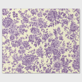 Papel De Presente Lavendar Roses