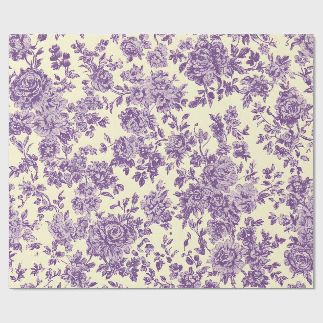 Papel De Presente Lavendar Roses (Aberto)