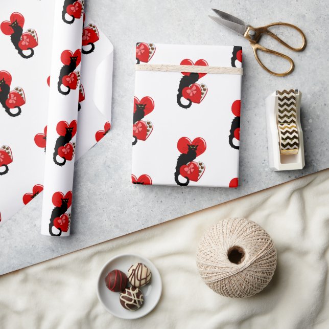 Papel De Presente Le Chat Noir Dia de os namorados (Artesanato)