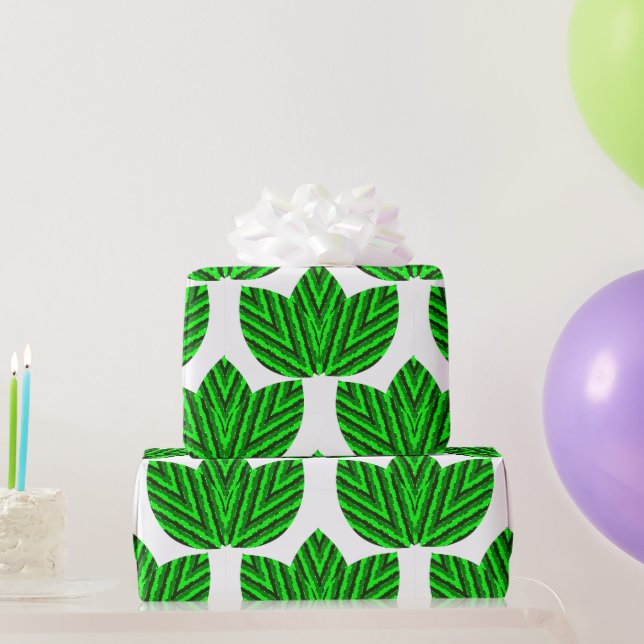 Papel De Presente Leaf Trios (Presentes para festas)