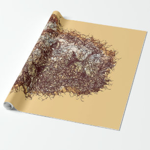 Papel De Presente Leão de abstrato áfrica