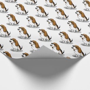 Papel De Presente Legal cão de caça e óculos de sol (tricolor 1)