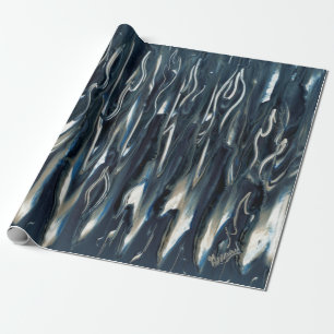 Papel De Presente Legal chamas azuis