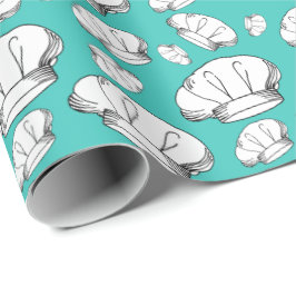 Papel De Presente Legal Chef Hats Patterno Ama Baking e Cozinhar