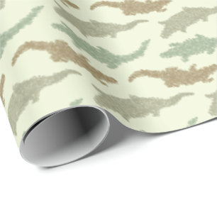 Papel De Presente Legal jacarés Camo - padrão perfeito.    