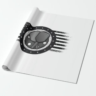 Papel De Presente Legal Pickleball Sport USA Grunge Flag - Picklebal