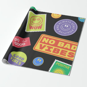 Papel De Presente Legal Trendy Patches Design. Abstrato fundo wi