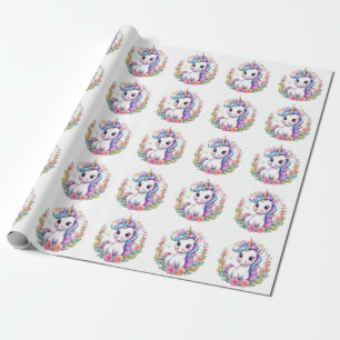Papel De Presente Legal Unicórnio Bonito, positivo
