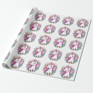 Papel De Presente Legal Unicórnio Bonito, positivo