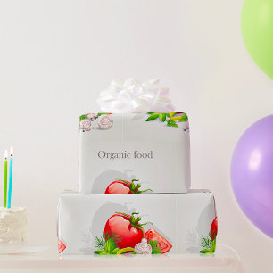 Papel De Presente Legumes Frescos da Fazenda Orgânica Tomate e Ervas